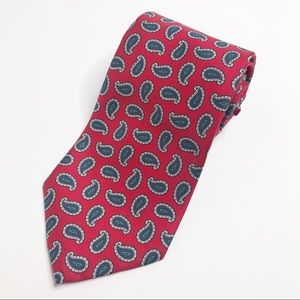 Christian Dior Monsieur Red Paisley All Silk Tie